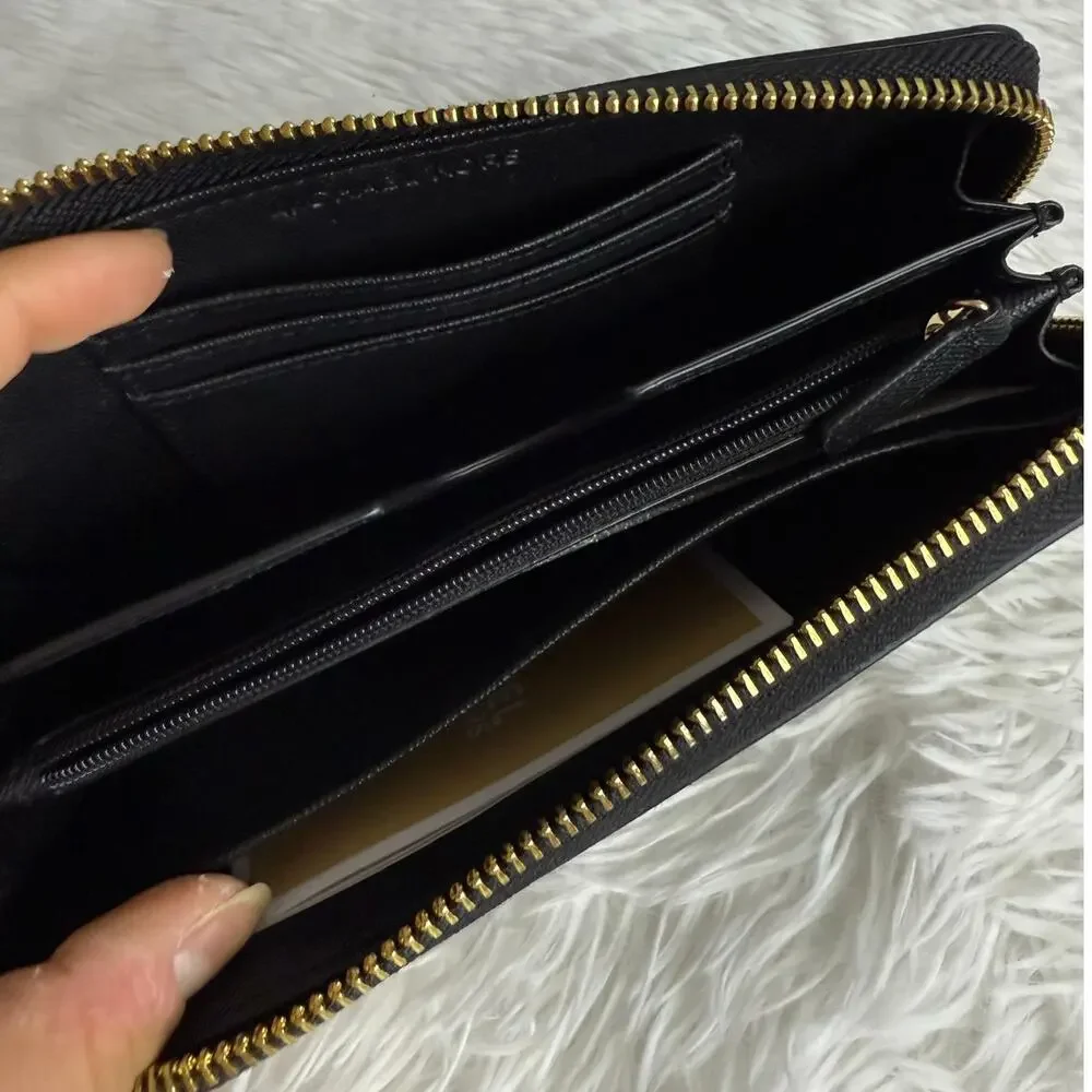 NWOT Michael Kors Black Zip Around Wallet